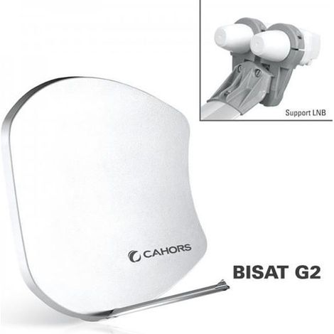Parabole Multisatellite - CAHORS - BISAT G2 - 2 LNB Single - Support 6° - Multi Réception Satellite