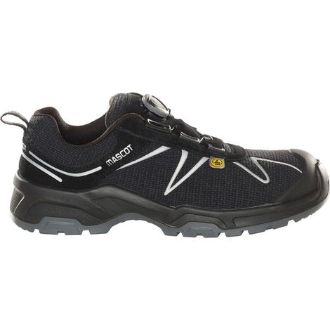 Mascot FOOTWEAR FLEX Sicherheitshalbschuh F0122 S3 ESD DGUV W10 Gr. 48 schwarz/silber