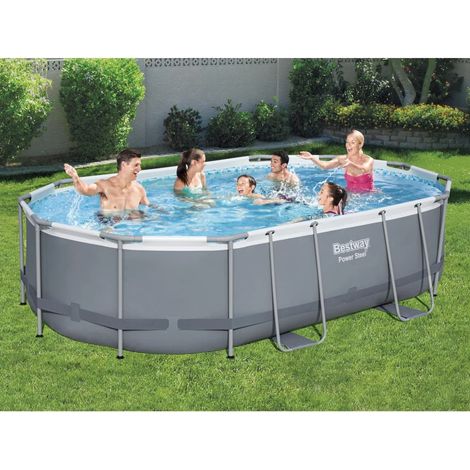 Piscine hors sol,Ensembles de piscine Power Steel Ovale 488x305x107 cm CNEI538675 (1/5)