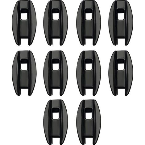 Lot de 10 isolateurs électroniques de clôture d'angle - Résistants aux intempéries - Imperméables - Isolateur de clôture électrique - Protection UV pour fil de clôture électrique (noir) (1/3)