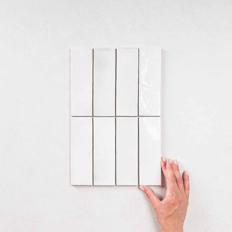 Carrelage Effet Zellige Blanc COLO Gloss 5x15 white (0,49m²) - Les Carreaux de Jean (1/5)