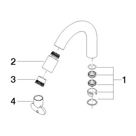 Dornbracht 90282231400-08 Bec Remplacement Pièces