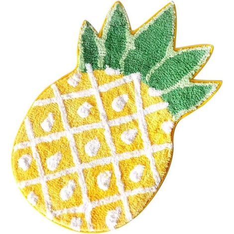 Tapis - moquette - pour salon ou chambre - Vif et frais - motif ananas - 5080cm - forme de fruit - jaune - Polyester - décorer (1/5)