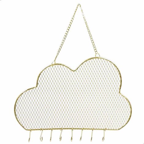 Support Boucles D'oreilles Porte Bijoux - Forme De Nuage étagère De Rangement Mural En Métal Organisateur,01 (1/5)