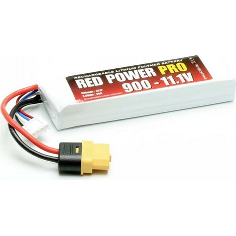 Red Power Modellbau-Akkupack (LiPo) 11.1 V 900 mAh  60 C Softcase XT60