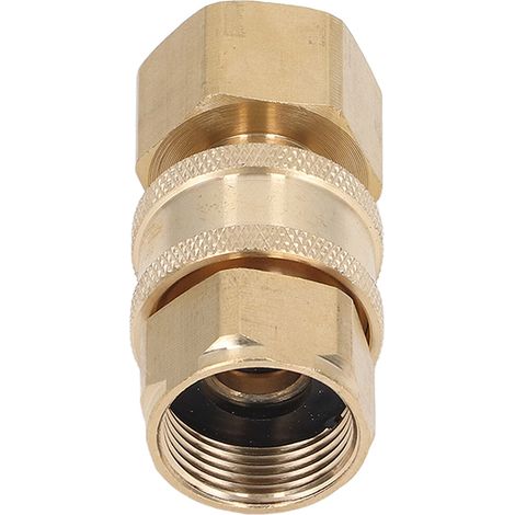 Anschluss für Hochdruckreiniger (5000 PSI), Waschmaschinenschlauchadapter, Stecker und Buchse (männlich/weiblich), Gewinde M22 x 1,5 mm, wasserdichter Stecker und Buchse (1/5)