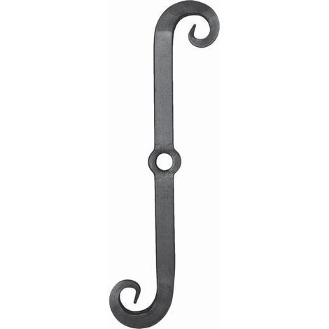 Deco Fer Forge – Clé de tirant grenaillé en fer forgé – Hauteur 525mm – Largeur 105mm – Section carrée 30mm – Pour murs intérieurs et extérieurs (1/2)
