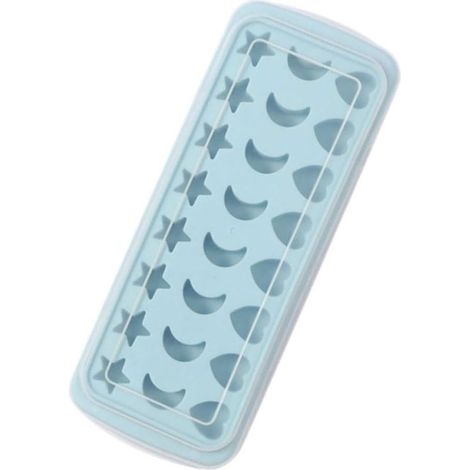 Bac à Glaçons en Silicone Alimentaire Couvercle, Moule Glace D’étoile, (1/5)