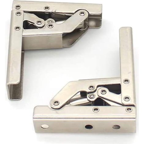 2 Pièces Charnières Pour Placards, Charnières Pliant 90/180 Degré Recouvrante Charniere Porte En Acier Inoxydable Charniere Meuble Cuisine Invisible (1/3)