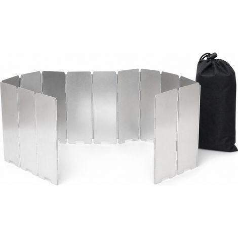 Pare vent pliable pour réchaud à gaz de camping avec housse 28 cm (1/5)