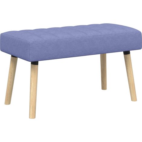 Channel-Tufted Bench Jeans Blue 80 x 40 x 46 cm Fabric vidaXL