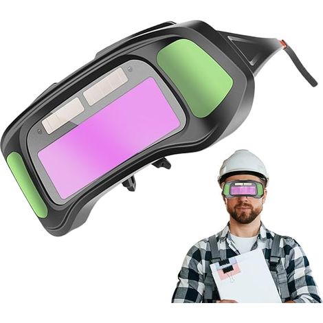 Lunettes de soudage auto-obscurcissantes  Lunettes de soudage auto-obscurcissantes  Lunettes de soudeur à obscurcissement automatique  Lunettes de protection solaire pour soudure (1/5)
