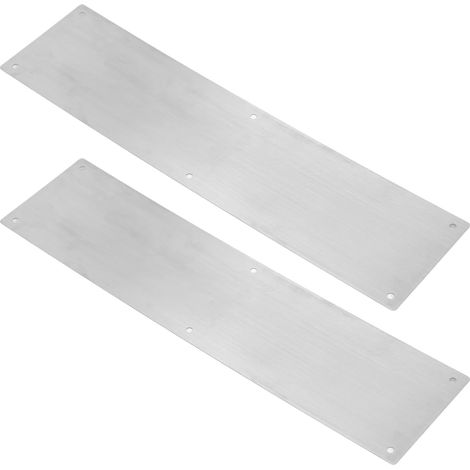 Plaque de coup de pied de porte, plaques de coup de pied en acier inoxydable de 16 X 4 pouces pour portes intérieures et extérieures, évitez que la porte ne donne des coups de pied (1/5)