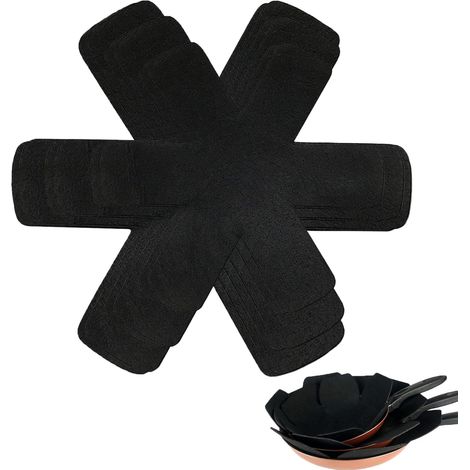 Ensemble de protections pour ustensiles de cuisine - 6 tapis isolants thermiques en 3 tailles (20/30/38 cm) - Protège les plans de travail des rayures (1/5)