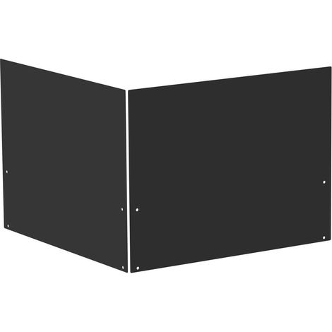 Le Marquier – Habillage arrière en acier électrozingué noir pour crédence angle – Finition peinture époxy – Installation facile – Fabrication France