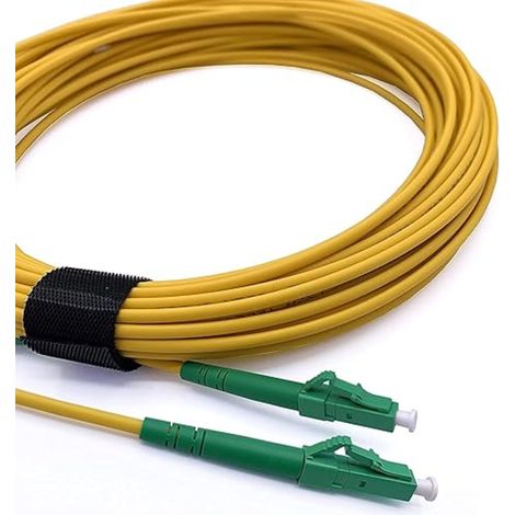 Elfcam - Câble Fibre Optique LC/APC à LC/APC - 20m (Jaune), Jarretière Optique Simplex Monomode 9/125μm LSZH (1/5)