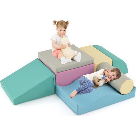 7-Piece Foam Climbing Blocks, Waterproof Zipper Cover (1/2)