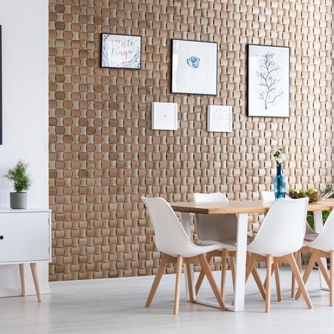Panneau décoratif mural bois massif FSC – Dimensions 720x100mm – 14 panneaux pour 1m² – Installation facile et écologique – Wooden Wall Design