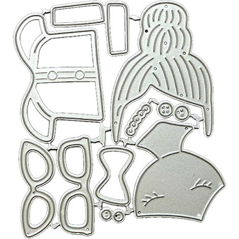 Stanzformen für Mädchen aus Metall, Scrapbooking-Schablonen, Kartenprägung, DIY-Fotoalbum-Vorlage, Form, Dekoration, Basteln