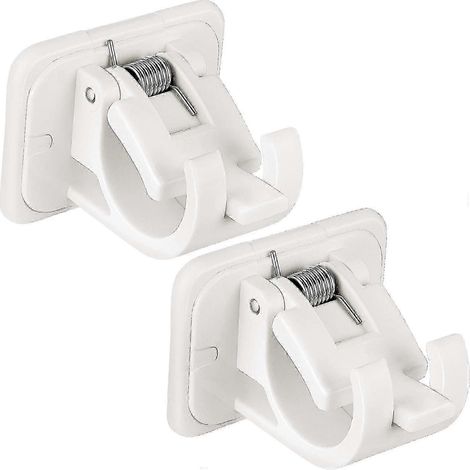 Support de tringle à rideaux auto-adhésif, support de crochet pour rideaux, support de fixation pour tringle à rideaux, supports muraux pour tringle à rideaux, crochets pour porte-serviettes (2) (1/4)