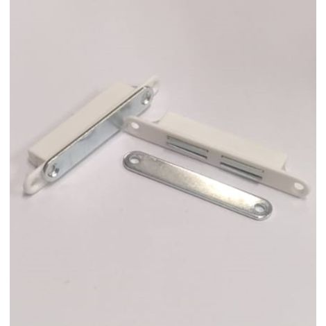 Chiusure magnetiche da incasso - bordo tondo - forza 8 kg. - bianco - 2 pz.