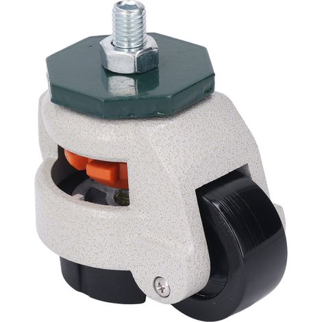 Roulette de nivellement M12 robuste et réglable avec poignée à cliquet pour établi et machines-outils, diamètre extérieur 51 mm (1/5)