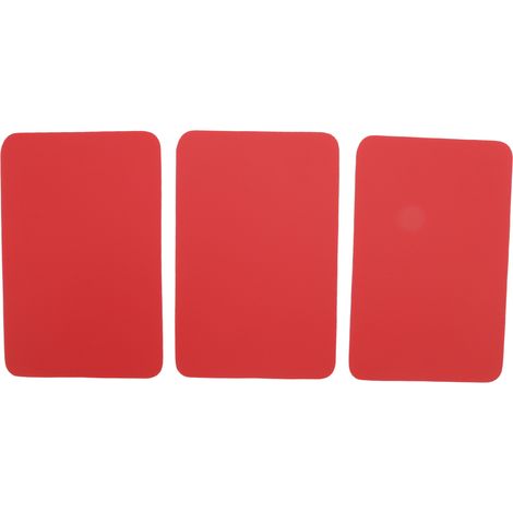 Kit de 3 pièces de rustines PVC imperméables rouges pour réparation de bateau gonflable, canoë, kayak et radeau en caoutchouc.