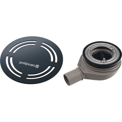 Siphon pour receveur de douche FLEXIA, dia. 90 mm, DN40, couvercle rond en métal canon (1/4)