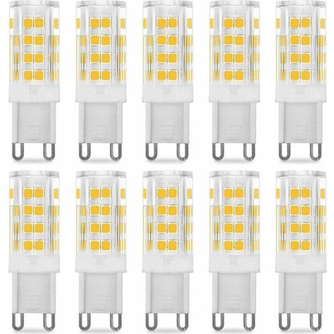 G9 5W LED-Lampe, entspricht 40W, warmweiß (3000K), 220–240V, 360° Abstrahlwinkel, 10er-Packung