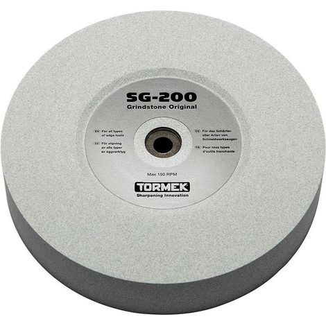 Pierre à aiguiser 200mm – Granulométrie 220 – Affûtage outils coupe – Pour acier et inox – Compatible Tormek T-4 et modèles antérieurs