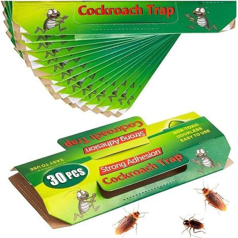 30 Pièces Piege Cafard Produit Anti Cafards Puissant Piege a Blatte Cafard Professionnel Collant Piège à Anti Blattes et (1/5)