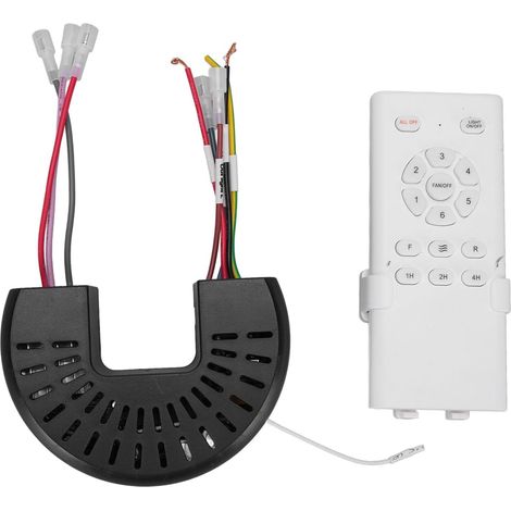 Universal Remote Control Kit for Ceiling Fans, with Receiver, 6 Speeds, Replacement Timer for Easy Installation and Operation (1/5)