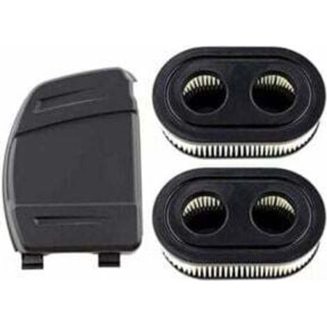 Lot de 2 filtres à air avec couvercle pour moteurs Briggs & Stratton 550E, 575EX, 575IS, 625EXI, 650EXI, 675EXI, 675IS, remplace 594106, 798339, 798452, 593260.