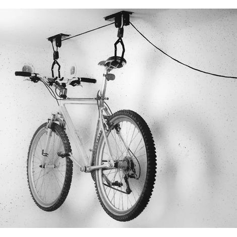 Système de rangement et de levage pour vélos Dresco Noir (1/5)