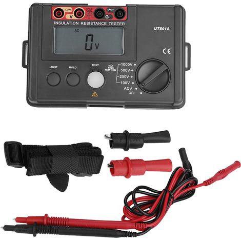 Testeur Multimètre UT501A 1000V, Voltmètre de Résistance d'Isolation, Mesureur Numérique pour Diagnostic Électrique, 1 Pièce (1/5)
