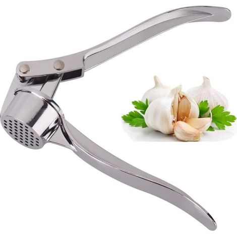 Presseail de cuisine professionnelle, hachoir à ail broyeur de gingembre UK, presseail à usage intensif, broyeur d'ail, hachoir à ail convivial, facile à nettoyer et durable (1/4)