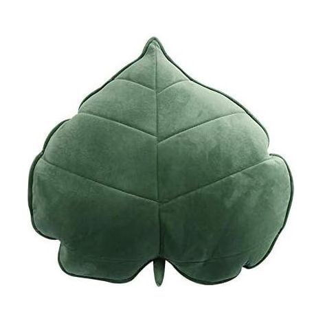 Coussin décoratif en forme de feuille, plante, jouets en peluche 3D, cadeaux d'anniversaire, coussin décoratif (vert, 13 cm) (1/5)