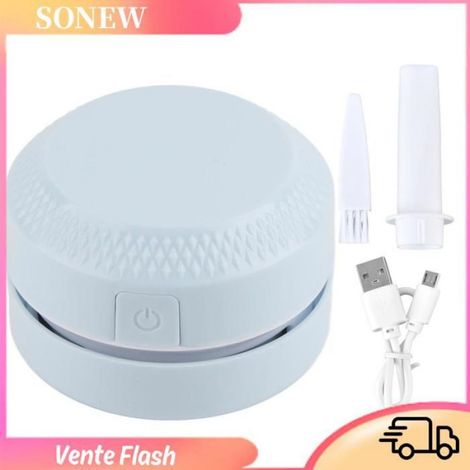Collecteur De Poussière De Bureau - Aspirateur Portable Sans Fil - Pour Clavier Table Bureau Voiture - 500 Mah - 170 G (1/5)