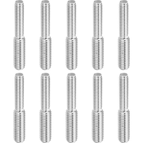M4x0,7 à M5x0,8 Double Fin Fileté Goujon Vis Boulon, 10 Paquet 304 Inox Acier Tige Boulons Filetage Réducteur Adaptateur pour Meubles Matériel, 30mm Long (1/5)