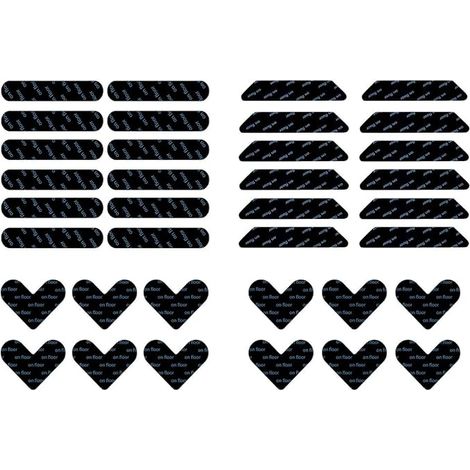 Anti Derapant Tapis, 36 Pièces Rug Grippers, Anti Curling Carpet Grippers Coin, Antiderapant Autocollants de Tapis, Anti Glisse Tapis Réutilisable, pour Cuisine, Chambre (Noir) (1/5)