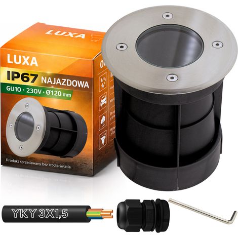 Runde LED-Einfahrtleuchte GU10 IP67 230V für YKY 3x1,5 (1/5)