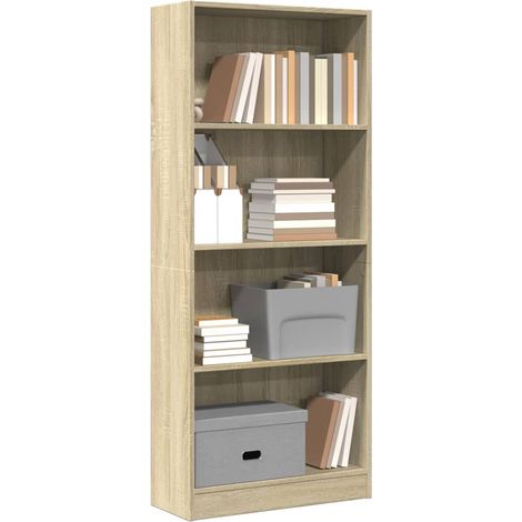 vidaXL Libreria Rovere Sonoma 60x24x143 cm in Legno Multistrato