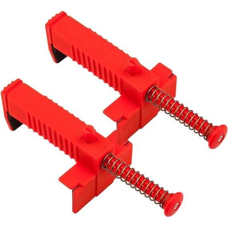 Lot de 2 Tire-Fils pour Maçonnerie, Nivellement de Briques, Extracteur de Ligne pour Construction, Fixation de Bâtiment, Outils de Mesure, Rouge (1/4)