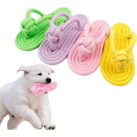 Chausson à mâcher pour animaux de compagnie avec corde en coton molaire (1/5)