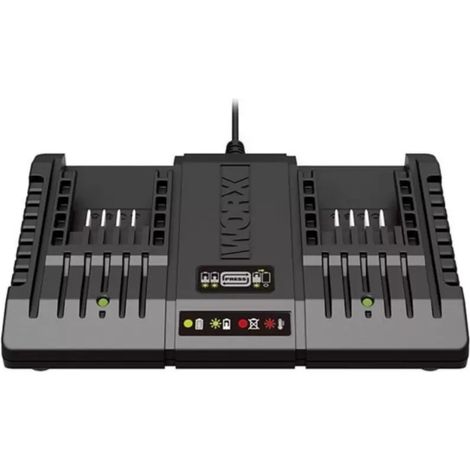 Caricabatterie DUAL PORT WORX WA3772 per batteria al litio 20V 3 - 5 h