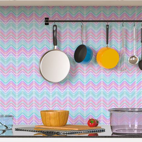 Sticker Mural Carrelage adhésif Cuisine Salle de Bain - 60 STICKERS CARRELAGES ETHNIQUE TEKOA - 60stickers10x10cm (1/5)