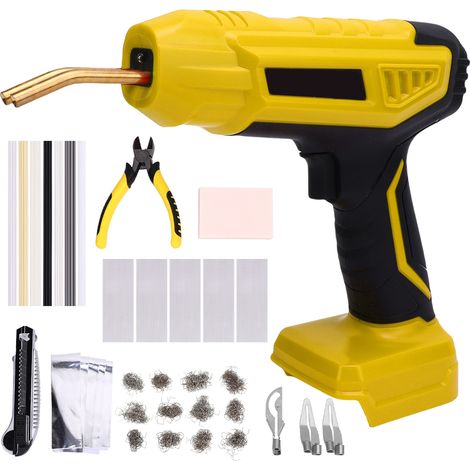 Ortviai Soudeuse plastique 200 W 2-en-1 avec affichage numérique de la batterie et minuterie – kit complet pour réparation automobile et bricolage (1/5)