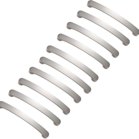 10 Stück Küchengriffe, Schrankgriffe, Türgriffe für Küchenschränke, Schubladengriffe, Gebürstete Schrankgriffe, Für Schlafzimmer- und Badezimmermöbel (Abstand Mitte zu Mitte 160 mm) (1/5)
