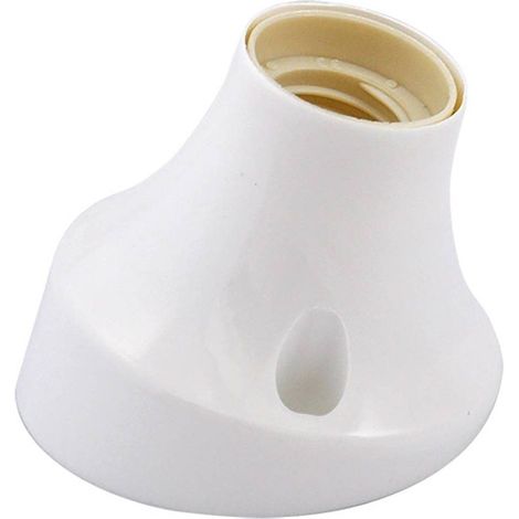 BASE CURVA PER PUNTO LUCE max. 60W - colore bianco