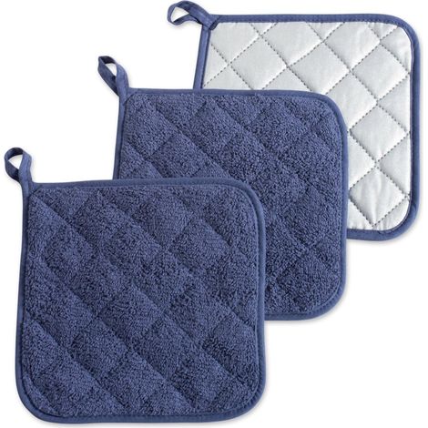 Manique épaisse en coton avec anse cent pour cent coton pour cuisine et service de table pratique (1/5)